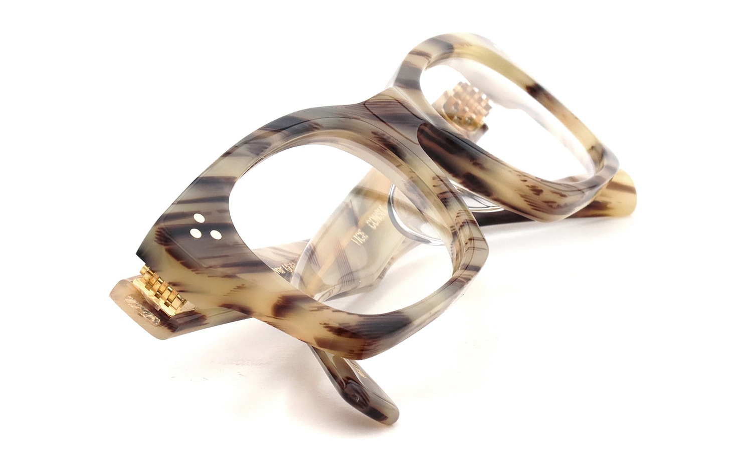 Oliver Goldsmith メガネ VICE CONSUL-s col.Vintage Horn 折りたたみ1