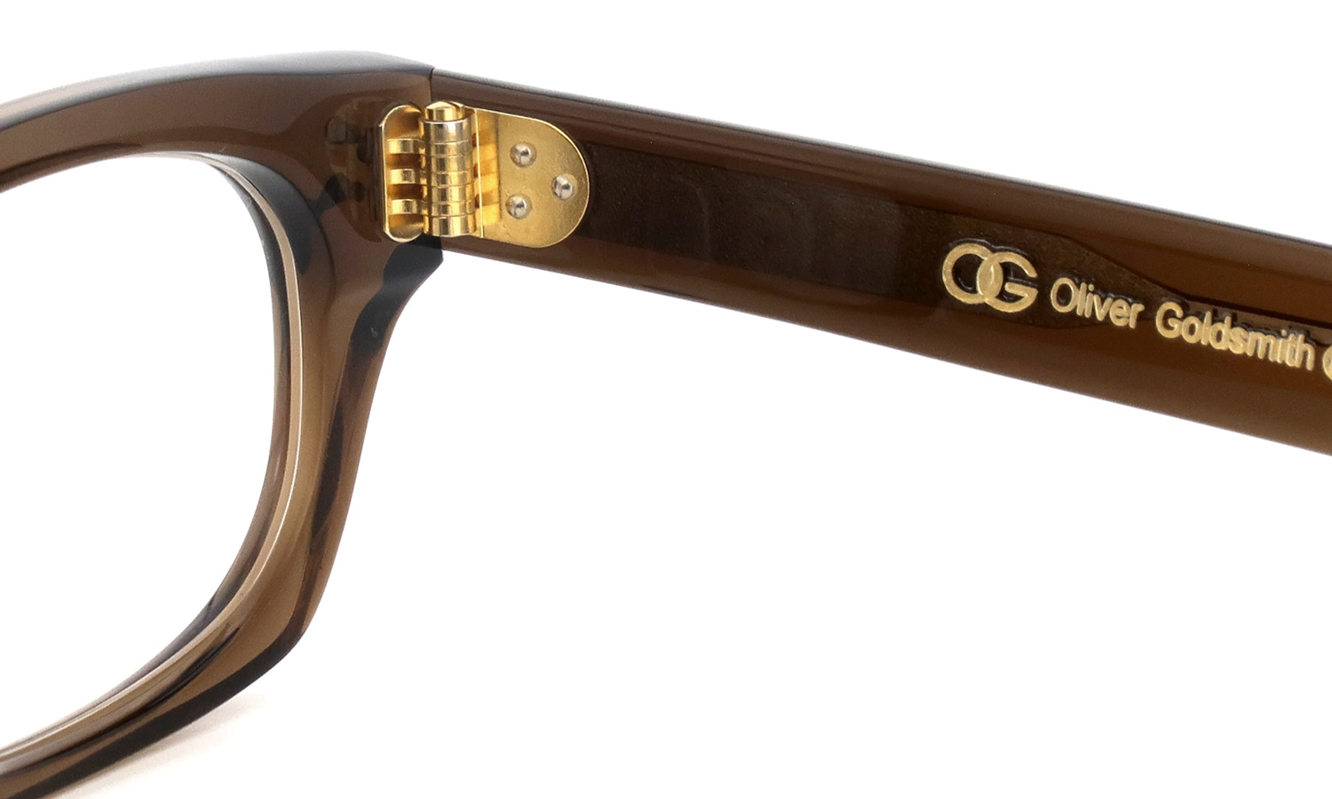 Oliver Goldsmith メガネ VICE CONSUL-s col.Wiskey 右側ヒンジ裏と右テンプル