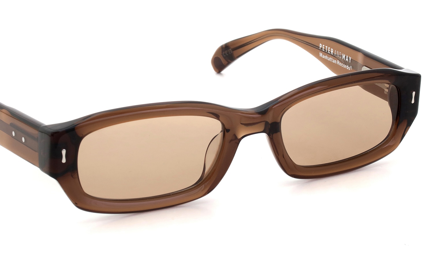 PETER AND MAY × Manhattan Records コラボレーションサングラス S#134 DARK AMBER LATTE