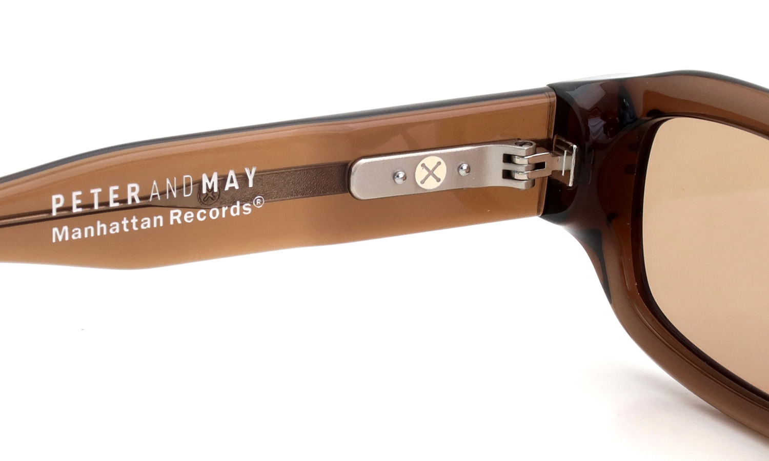 PETER AND MAY × Manhattan Records コラボレーションサングラス S#134 DARK AMBER LATTE