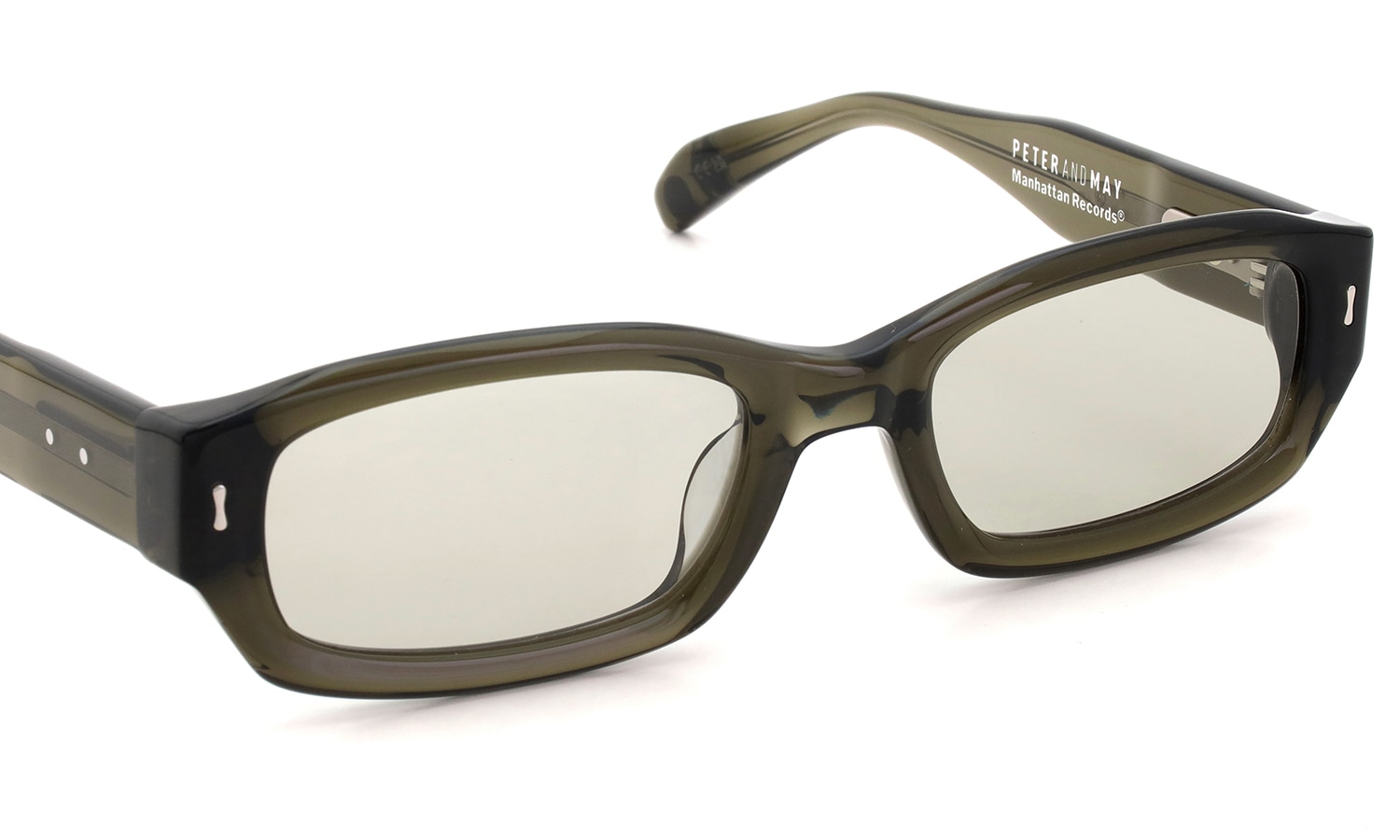 PETER AND MAY × Manhattan Records コラボレーションサングラス S#134 SAGUARO GRAPHITE GREEN