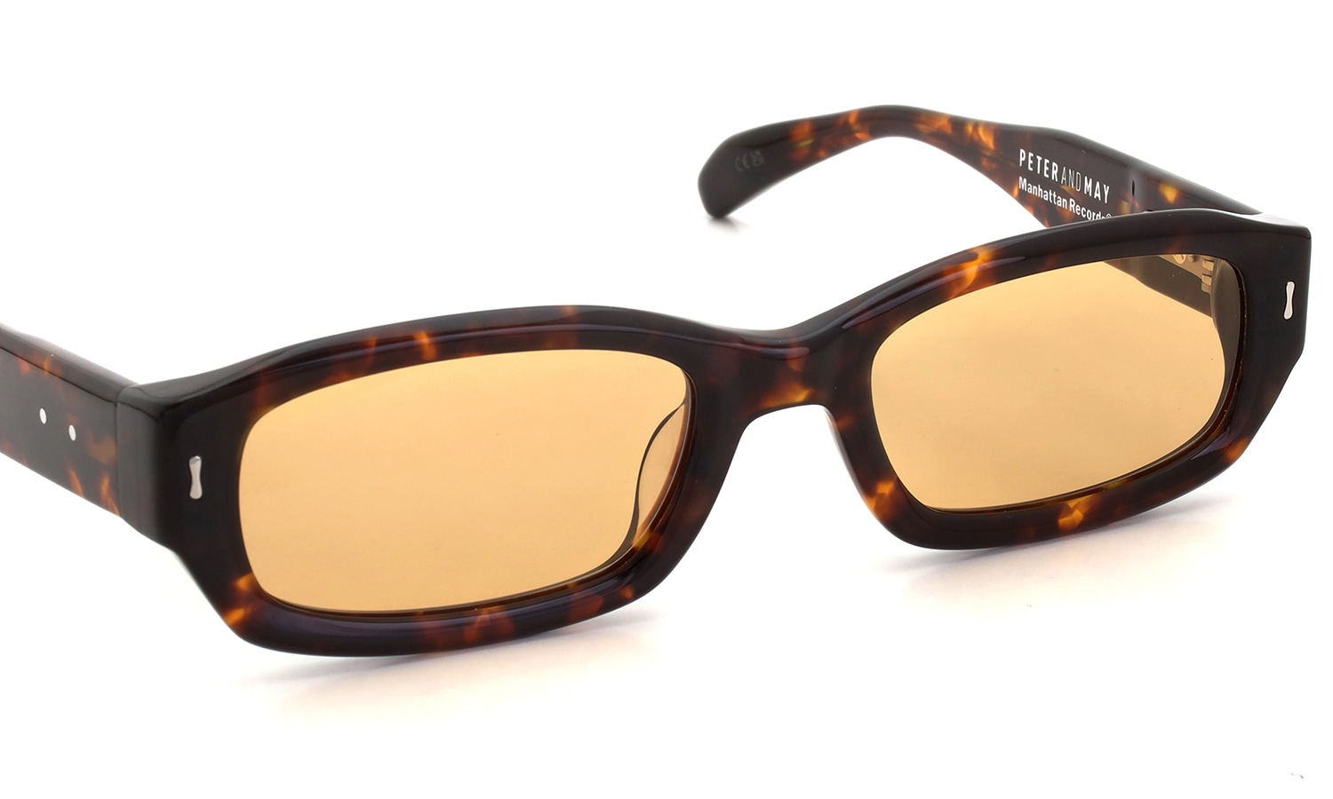 PETER AND MAY × Manhattan Records コラボレーションサングラス S#134 TORTOISE AMBER