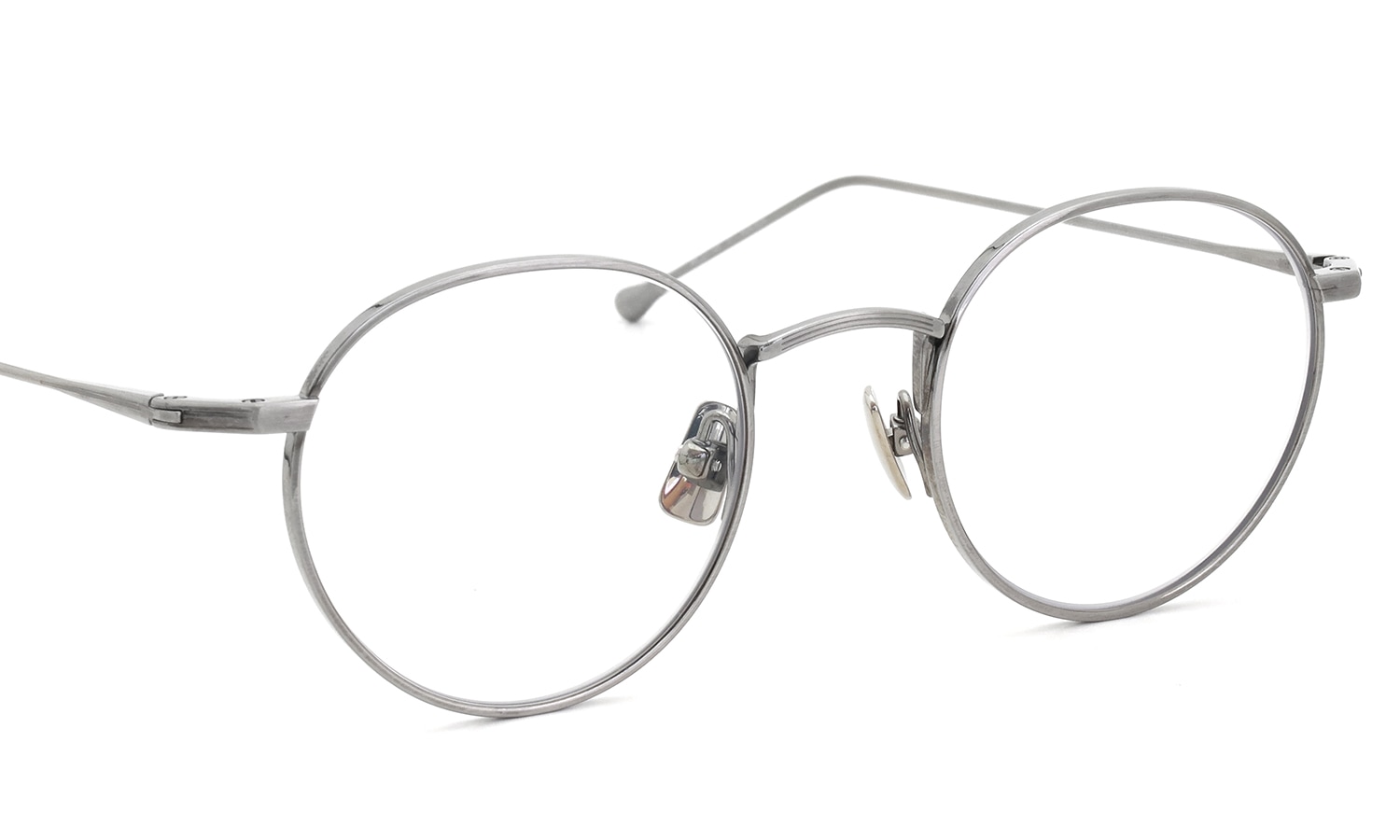 PETER AND MAY ピーターアンドメイ 伊達メガネ通販 TT1 RUN RUN col.ANTIQUES SILVER フロント