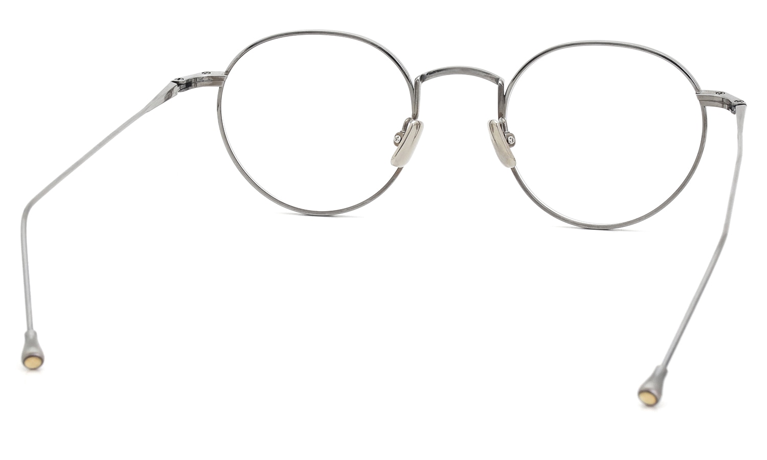 PETER AND MAY ピーターアンドメイ 伊達メガネ通販 TT1 RUN RUN col.ANTIQUES SILVER 裏側
