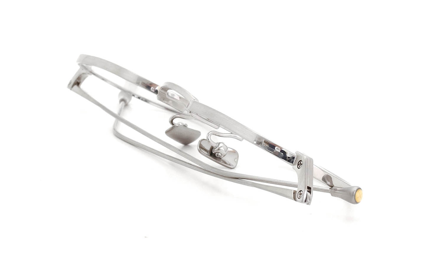 PETER AND MAY ピーターアンドメイ 伊達メガネ通販 TT11 AKIRA col.BRUSHED SILVER 折りたたんだ状態2