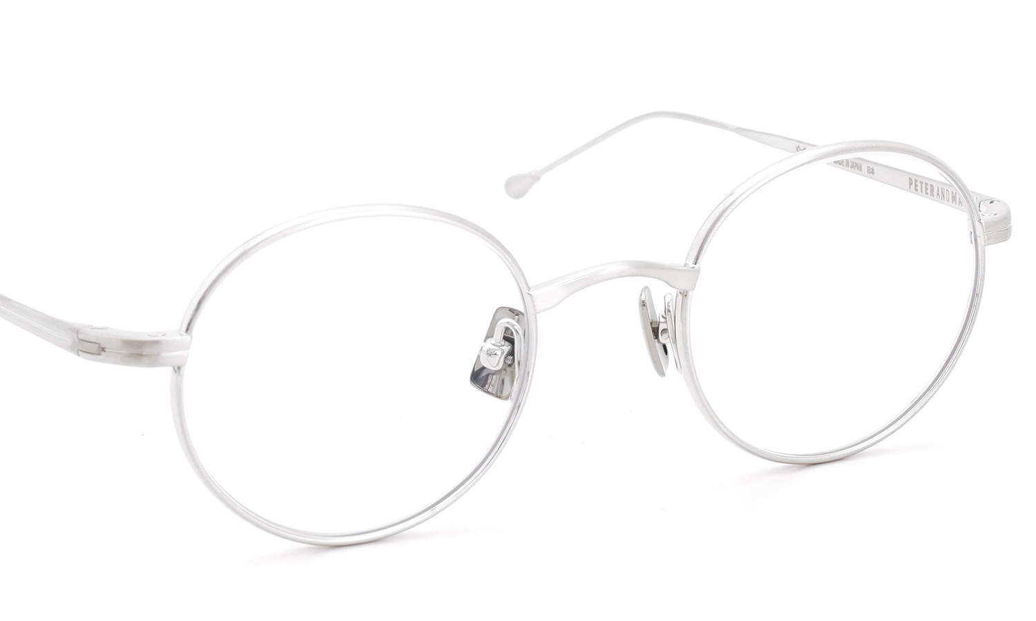 PETER AND MAY ピーターアンドメイ メガネ TT19 OPENING DRESS col.BS BRUSHED SILVER フロント