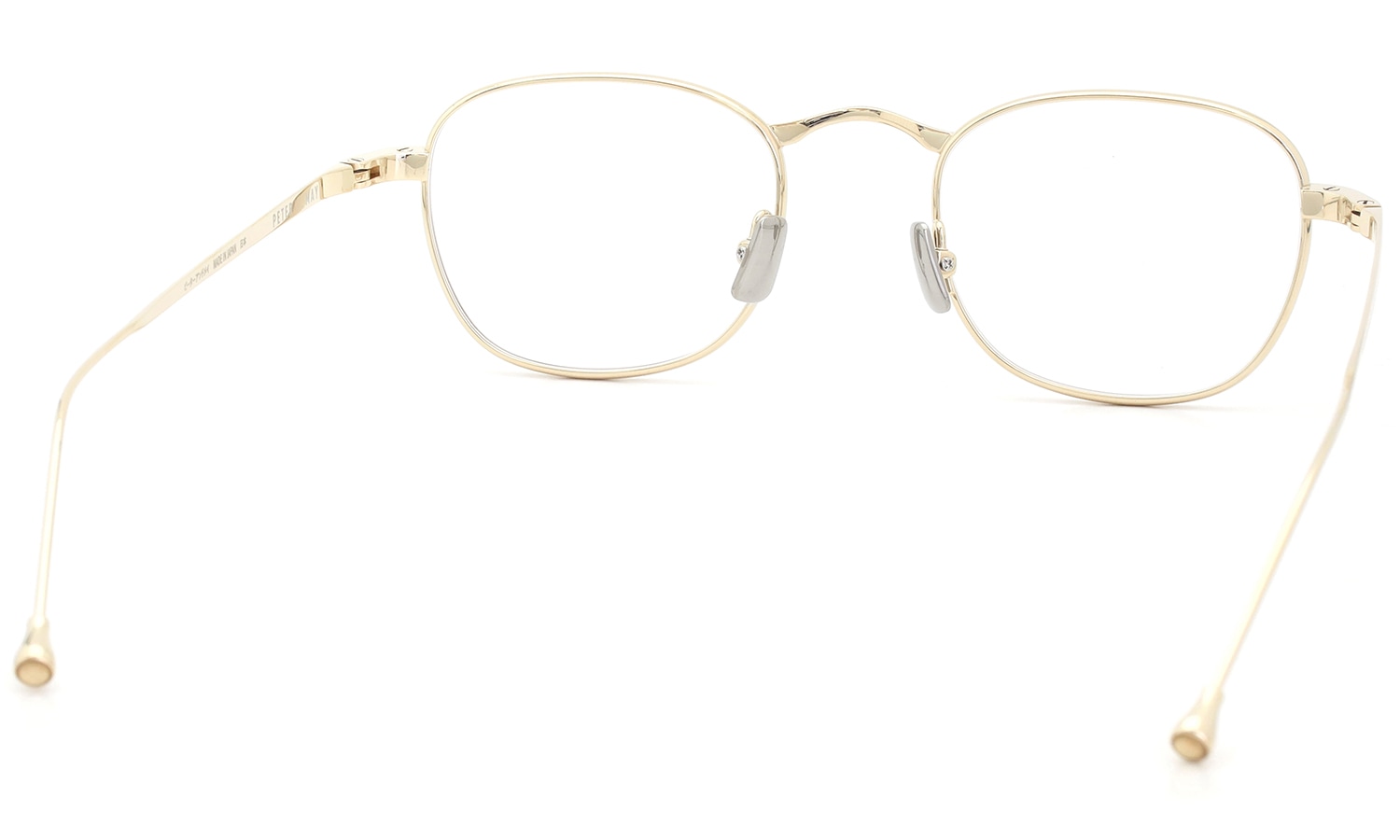 PETER AND MAY ピーターアンドメイ メガネ TT23 ARC col.G GOLD フレームの裏側