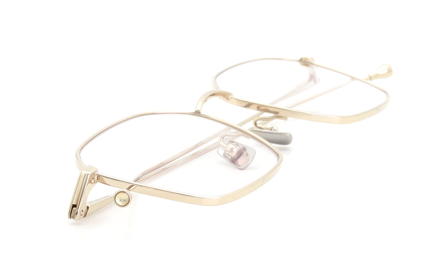 PETER AND MAY ピーターアンドメイ 伊達メガネ TT6 MONDAY col.GOLD 折りたたみ1