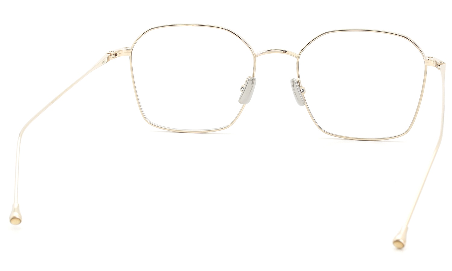 PETER AND MAY ピーターアンドメイ 伊達メガネ TT6 MONDAY col.GOLD フレームの裏側