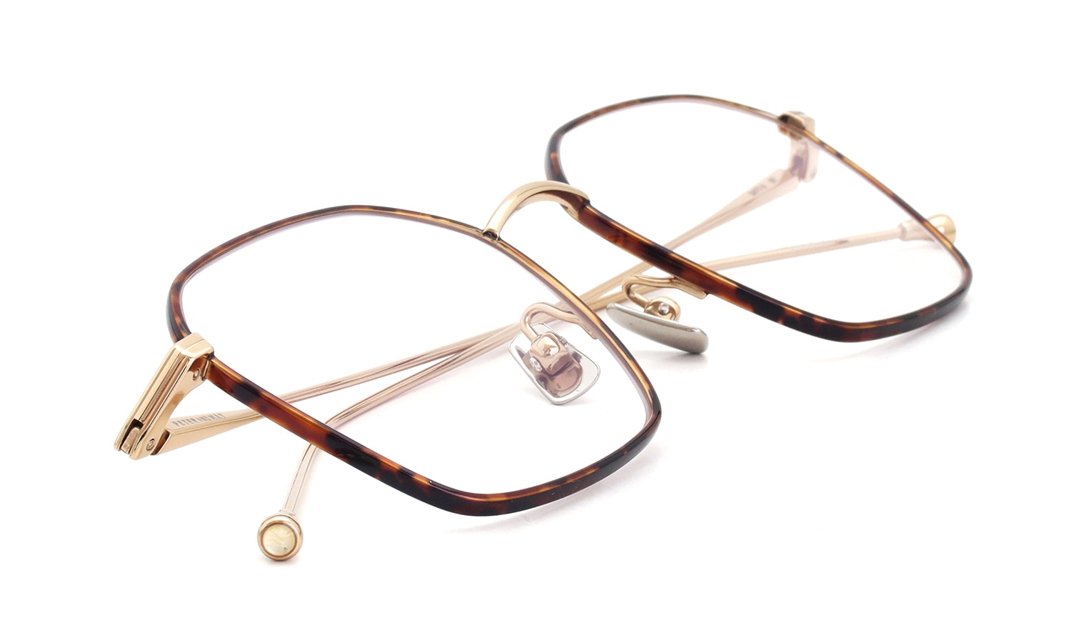 PETER AND MAY ピーターアンドメイ 伊達メガネ通販 TT6 MONDAY col.TORTOISE&GOLD 折りたたみ1