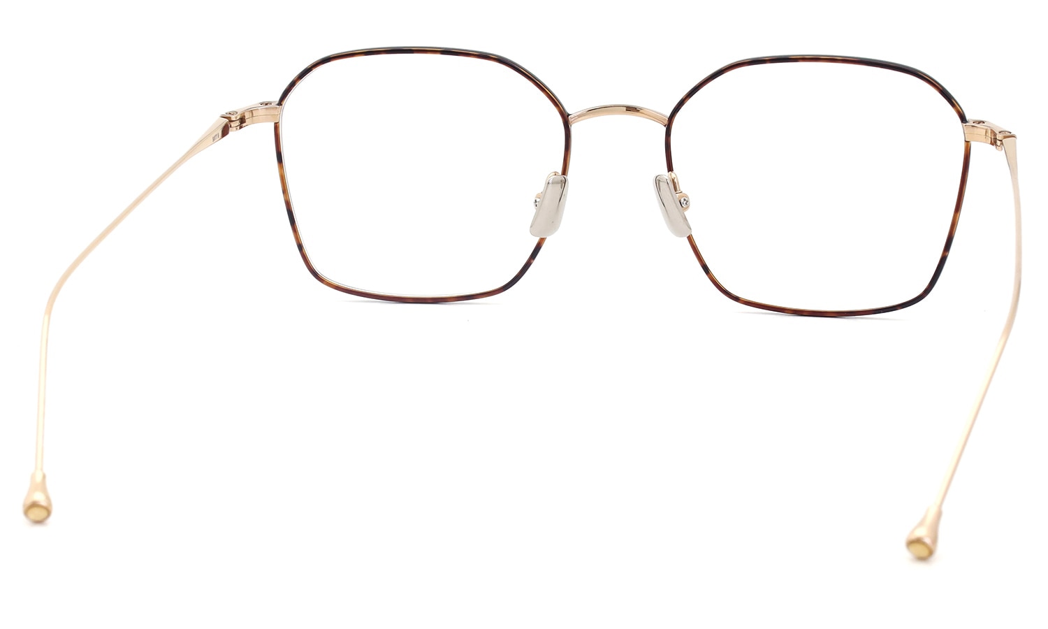 PETER AND MAY ピーターアンドメイ 伊達メガネ通販 TT6 MONDAY col.TORTOISE&GOLD フレームの裏側