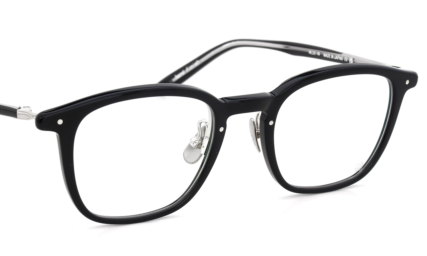 YELLOWS PLUS メガネ BRUNO C1W black/silver フロント