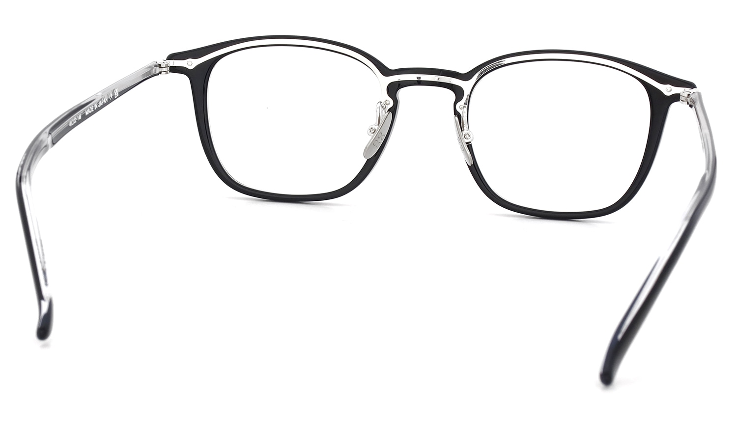 YELLOWS PLUS メガネ BRUNO C1W black/silver 裏側