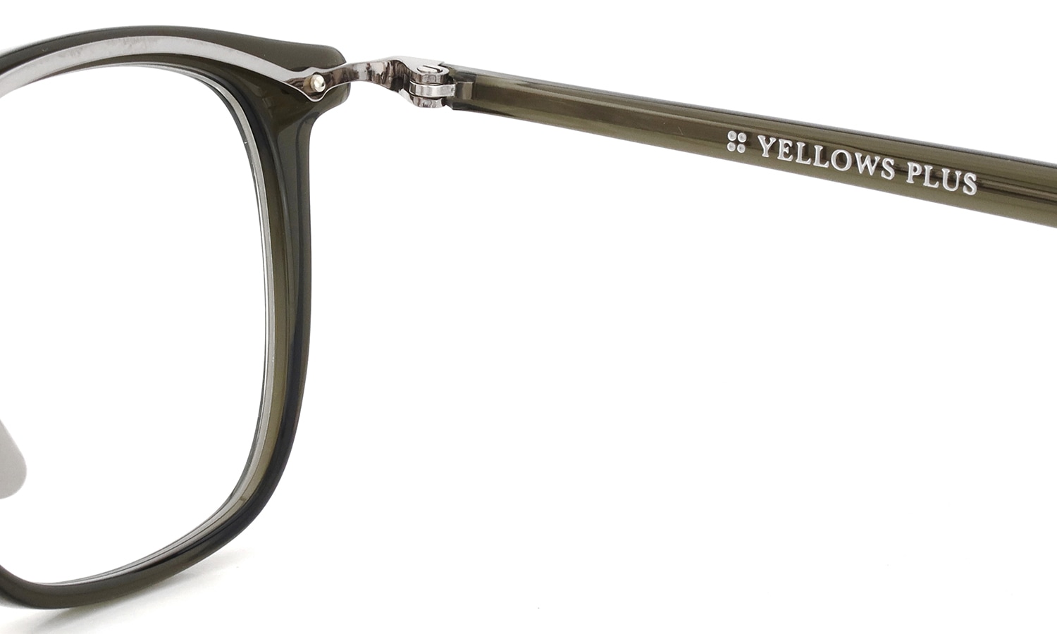 YELLOWS PLUS メガネ通販 BRUNO C529 harrods green/Light gray 右側ヒンジ内側とテンプルの刻印