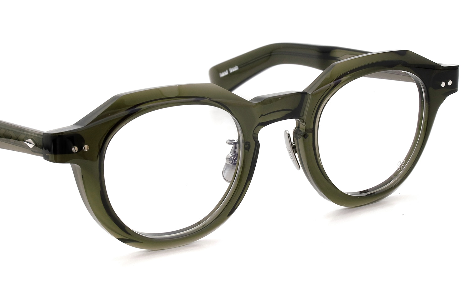 YELLOWS PLUS メガネ通販 DERICK C529 harrods green フロント