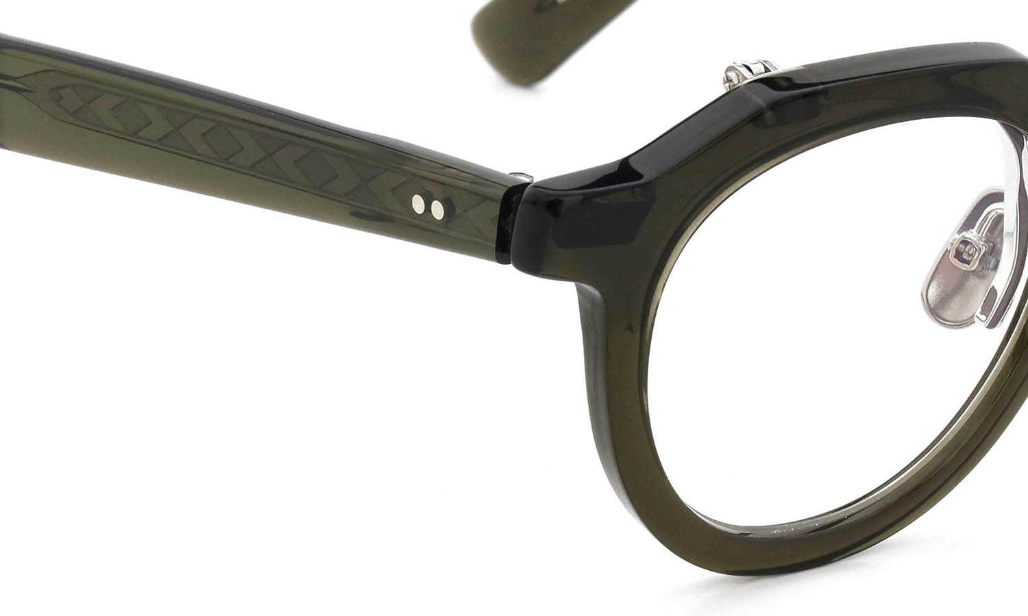 YELLOWS PLUS 跳ね上げ単式メガネ通販 JAKE C529 harrods green/silver