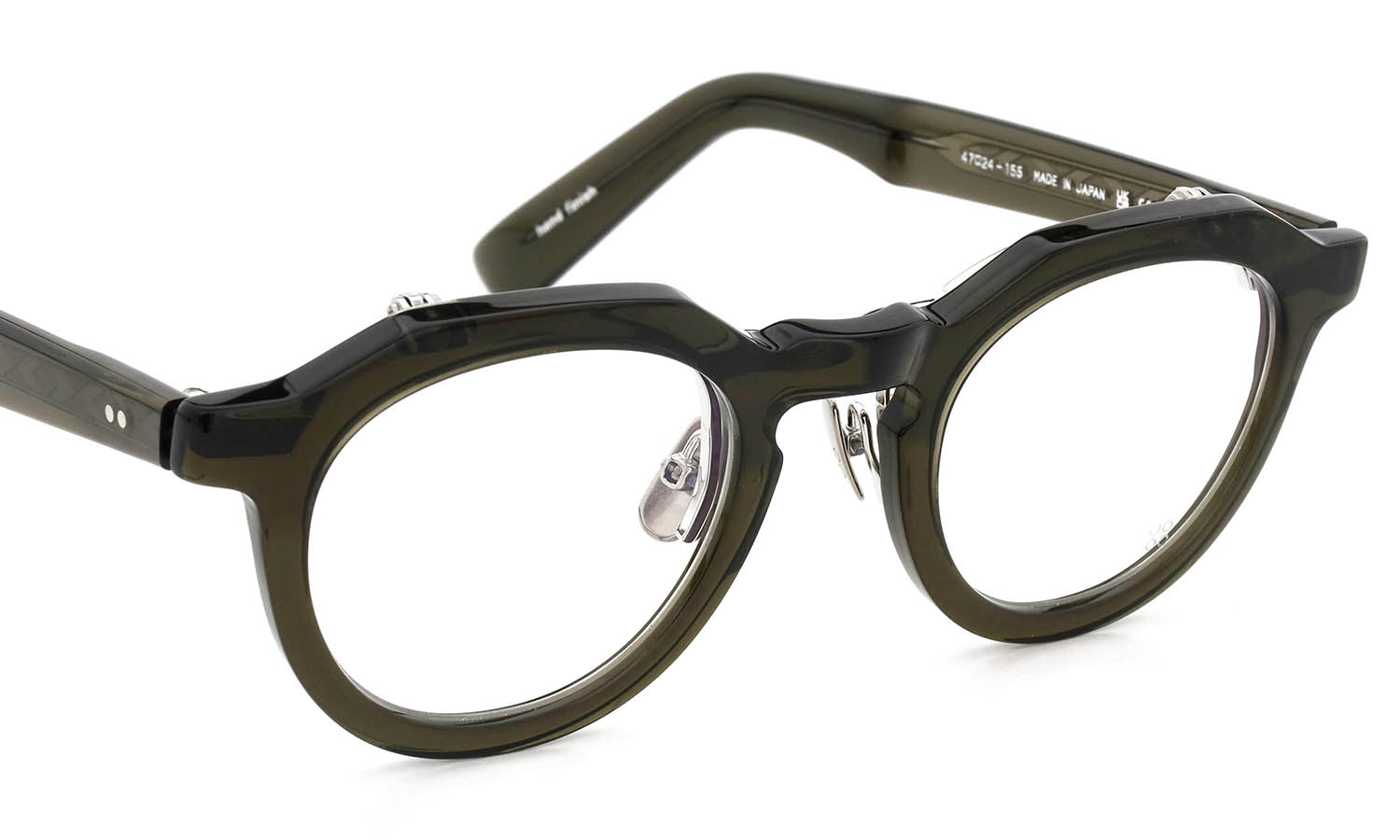 YELLOWS PLUS 跳ね上げ単式メガネ通販 JAKE C529 HARRODS GREEN/SILVER