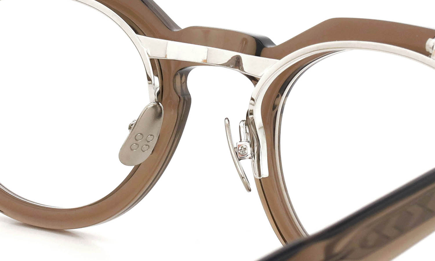 YELLOWS PLUS 跳ね上げ単式メガネ通販 JAKE C534 BURNT UMBER/silver