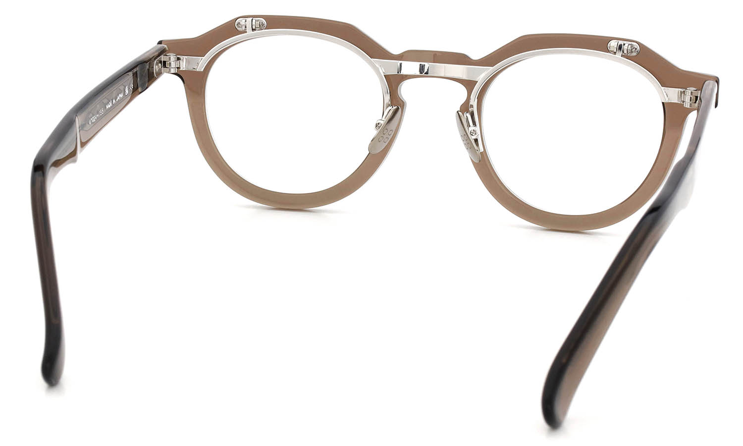 YELLOWS PLUS 跳ね上げ単式メガネ通販 JAKE C534 BURNT UMBER/silver