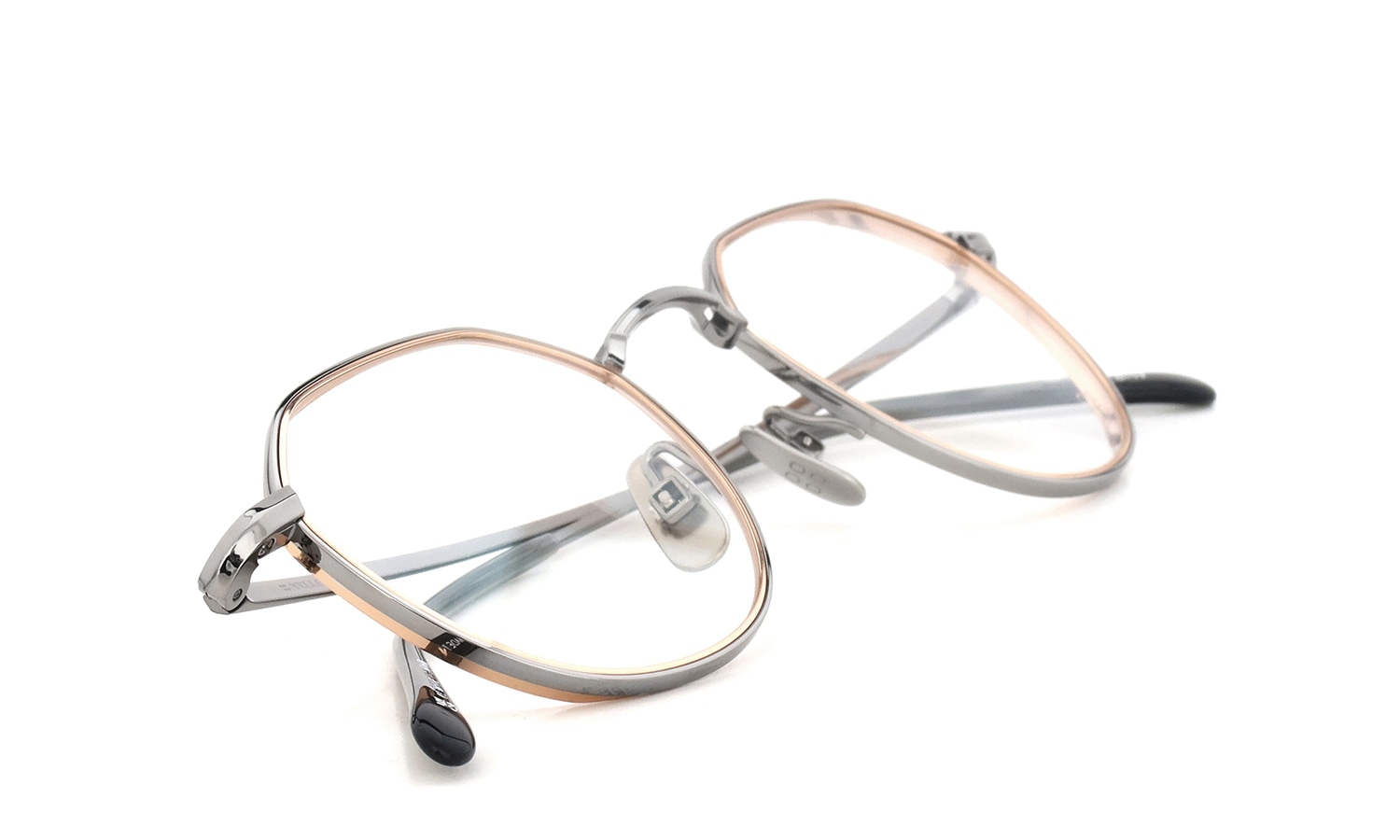 YELLOWS PLUS イエローズプラス メガネ通販 MATEUS C17 Light gray/rose gold 折りたたみ1
