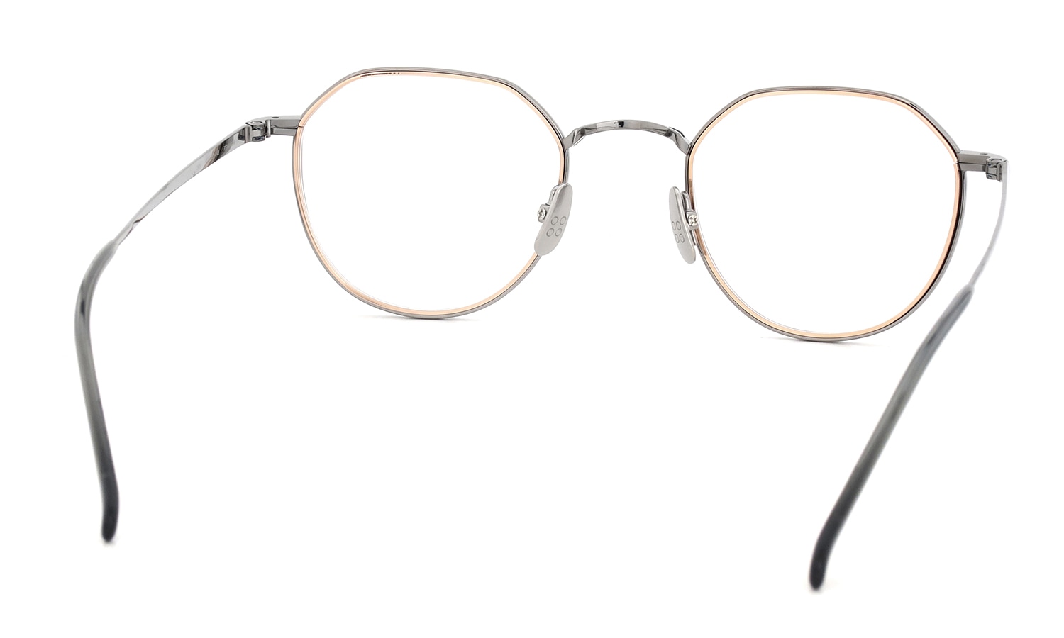 YELLOWS PLUS イエローズプラス メガネ通販 MATEUS C17 Light gray/rose gold フレームの裏側