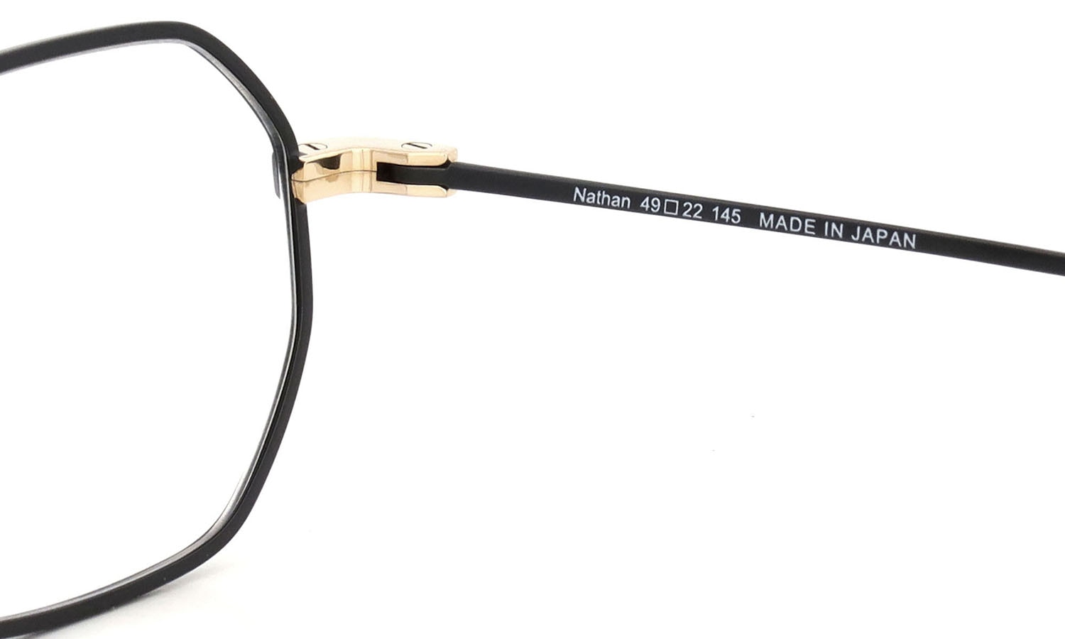 YUICHI TOYAMA. メガネ通販 U-180 Nathan col.04 Matt black/White gold