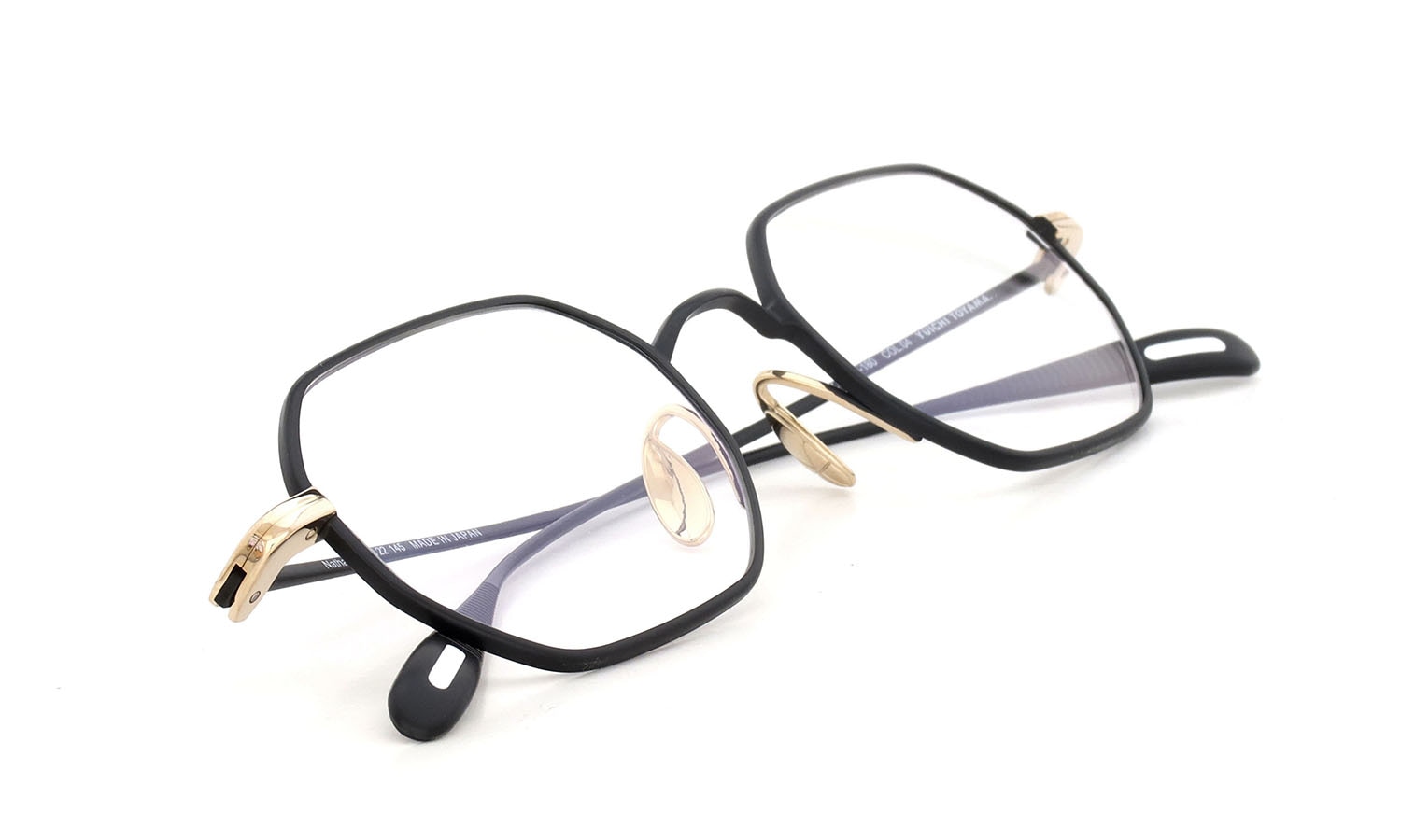 YUICHI TOYAMA. メガネ通販 U-180 Nathan col.04 Matt black/White gold