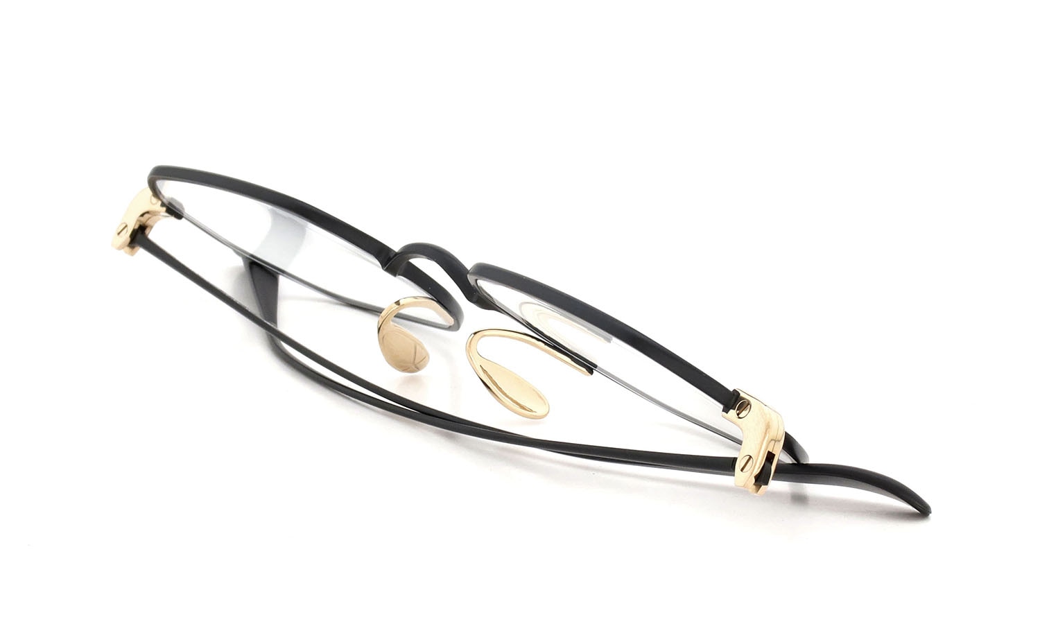 YUICHI TOYAMA. メガネ通販 U-180 Nathan col.04 Matt black/White gold