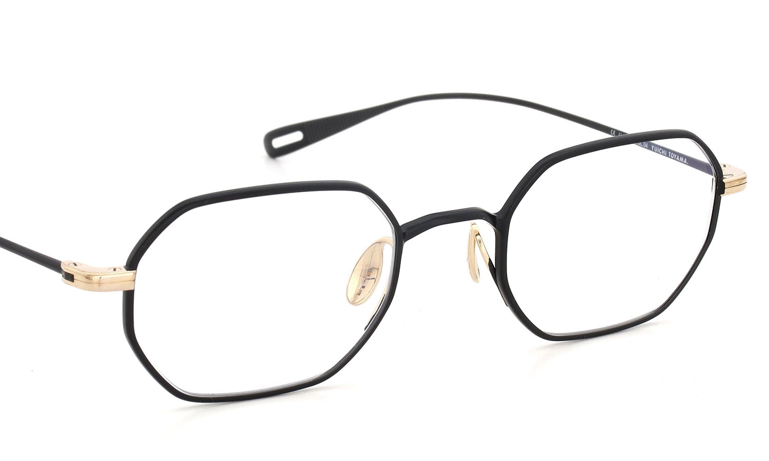 YUICHI TOYAMA. メガネ通販 U-180 Nathan col.04 Matt black/White gold