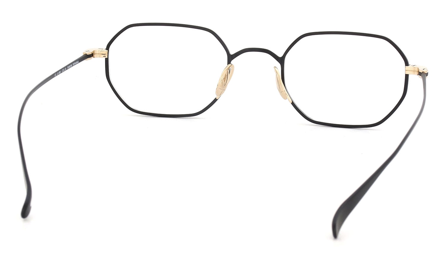 YUICHI TOYAMA. メガネ通販 U-180 Nathan col.04 Matt black/White gold