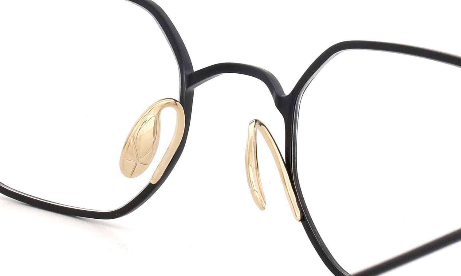 YUICHI TOYAMA. メガネ通販 U-180 Nathan col.04 Matt black/White gold