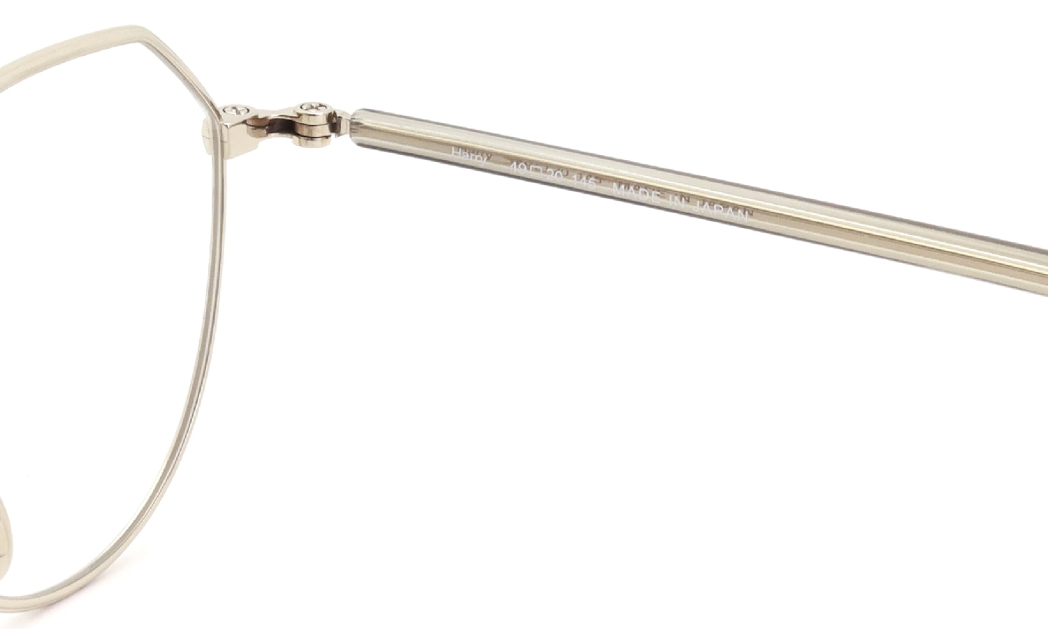 YUICHI TOYAMA. メガネ通販 U-178 Harry COL.01 White gold / Taupe