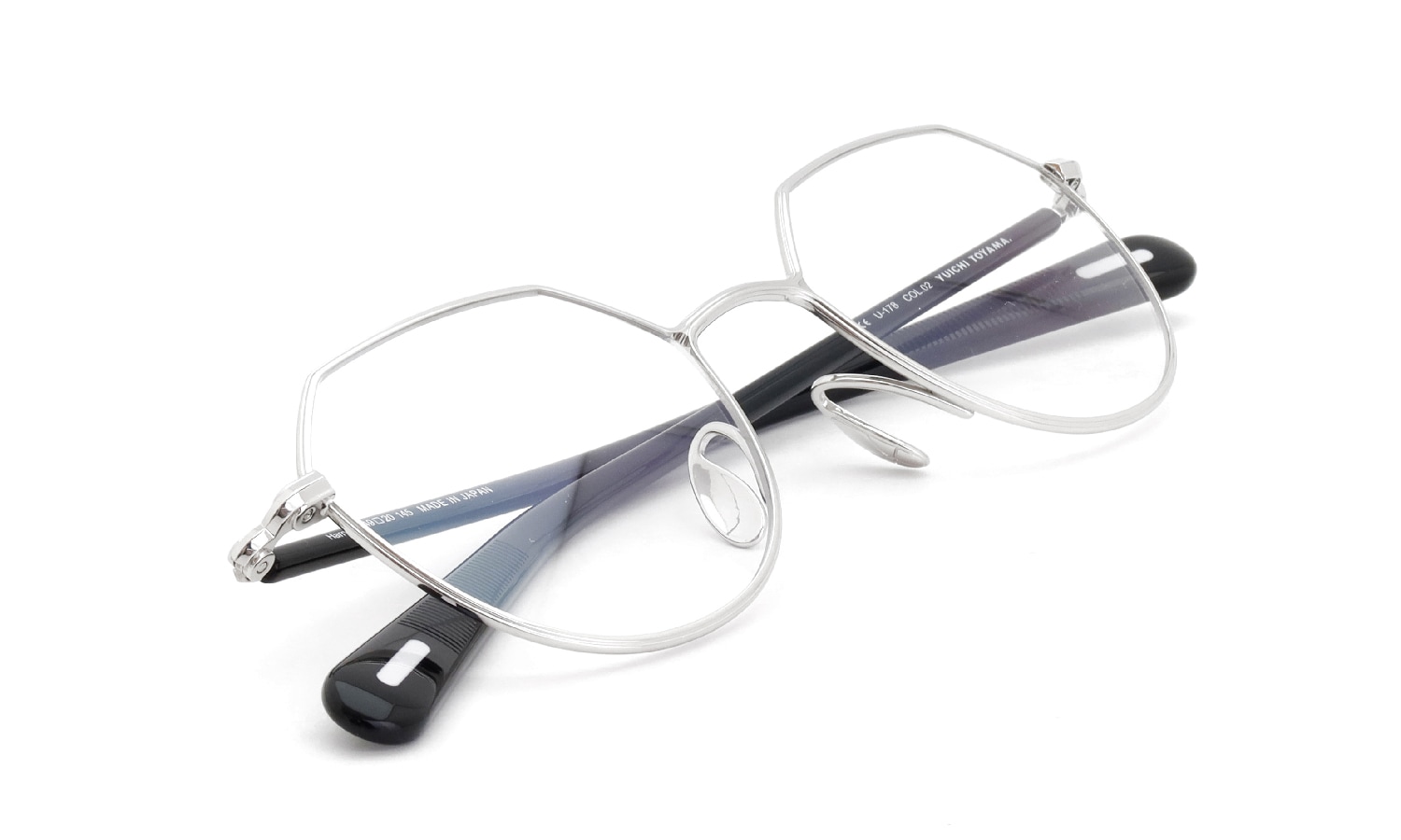 YUICHI TOYAMA. メガネ通販 U-178 Harry COL.02 Silver / Black