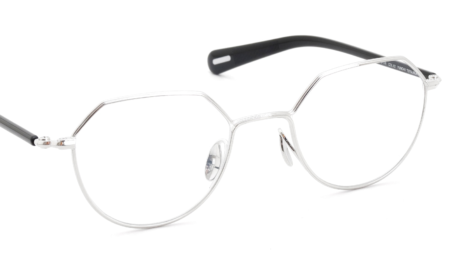 YUICHI TOYAMA. メガネ通販 U-178 Harry COL.02 Silver / Black