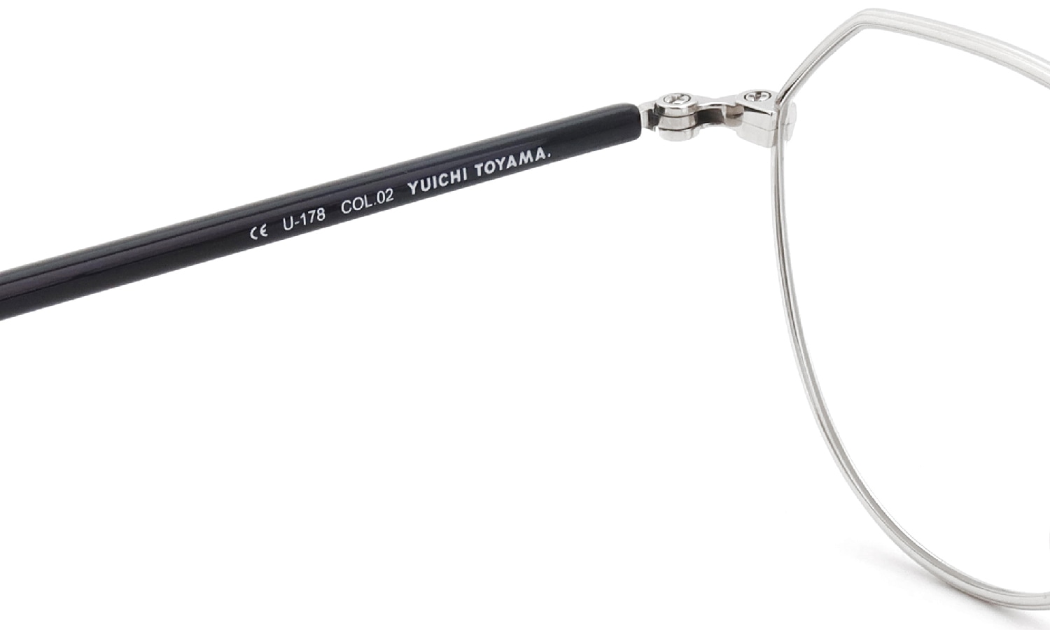 YUICHI TOYAMA. メガネ通販 U-178 Harry COL.02 Silver / Black