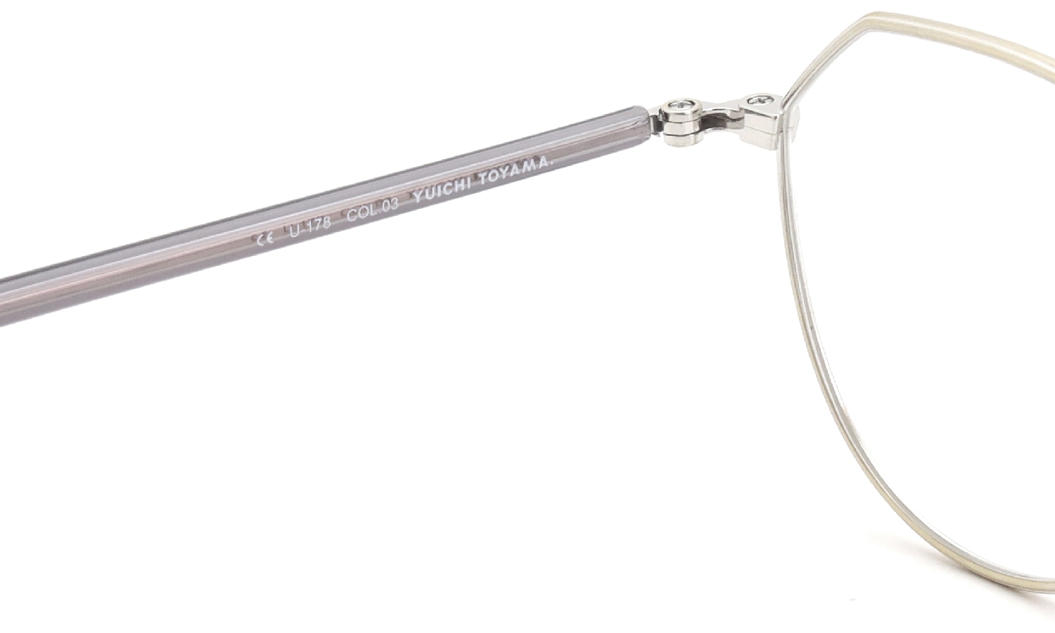 YUICHI TOYAMA. メガネ通販 U-178 Harry COL.03 Omomuki / Clear gray