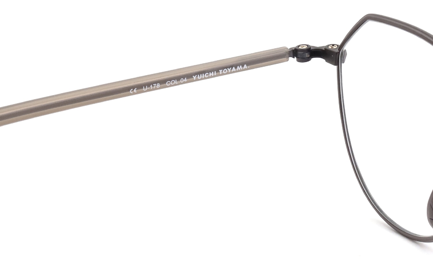 YUICHI TOYAMA. メガネ通販 U-178 Harry COL.04 Matt brown / Charcoal gray