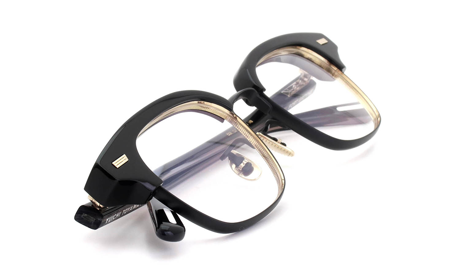 YUICHI TOYAMA:5 メガネ通販 FORT GREENE Col.02 Black / Matt black + White gold