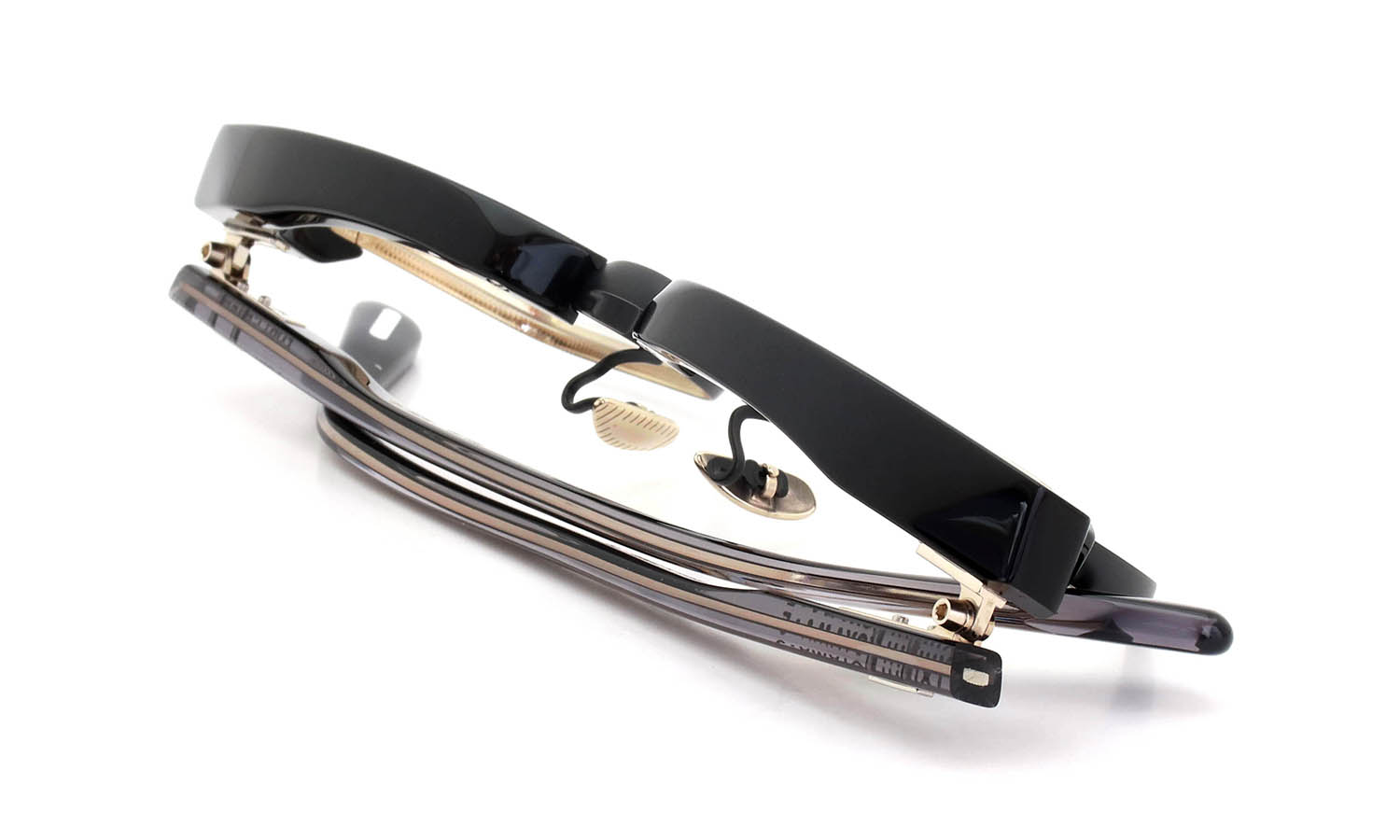 YUICHI TOYAMA:5 メガネ通販 FORT GREENE Col.02 Black / Matt black + White gold