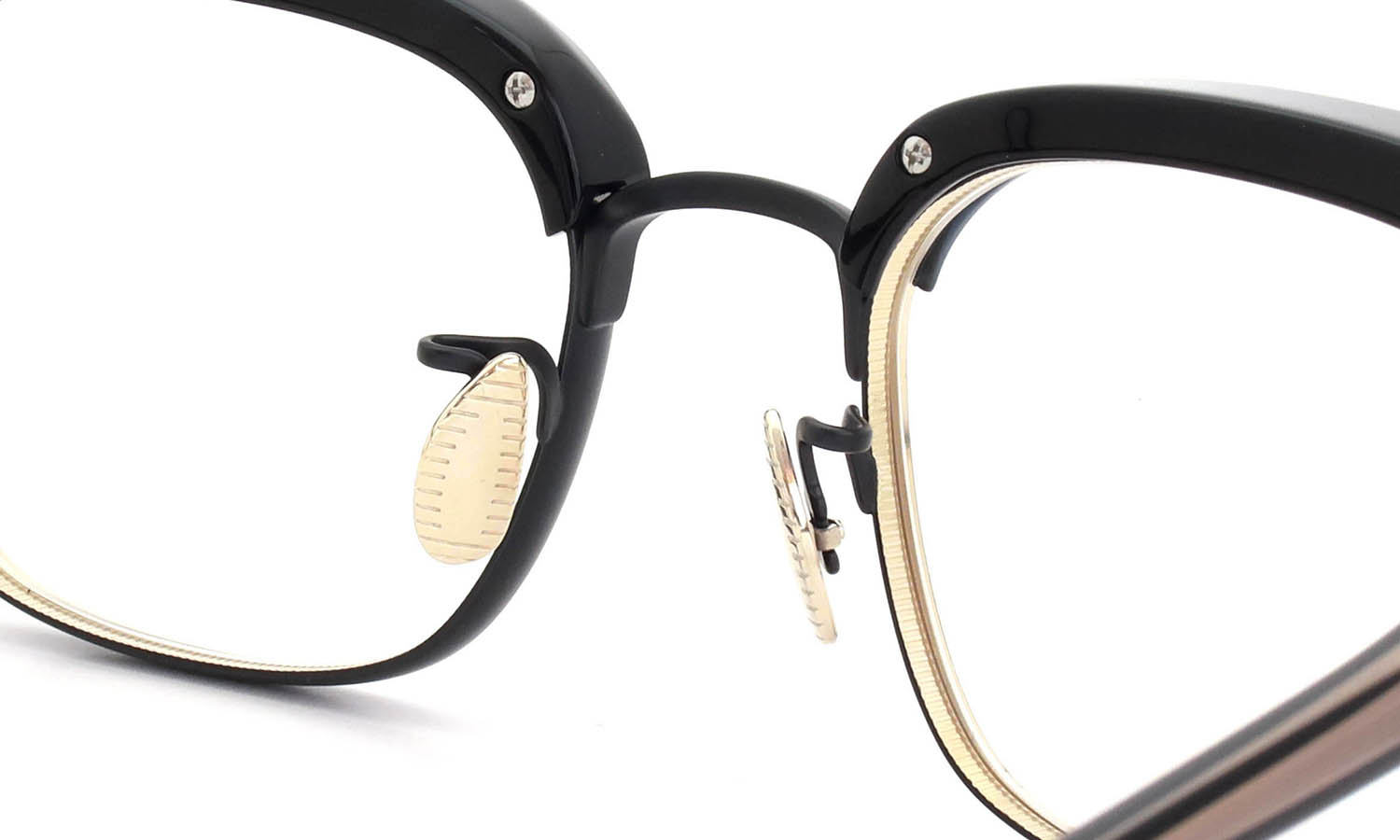 YUICHI TOYAMA:5 メガネ通販 FORT GREENE Col.02 Black / Matt black + White gold