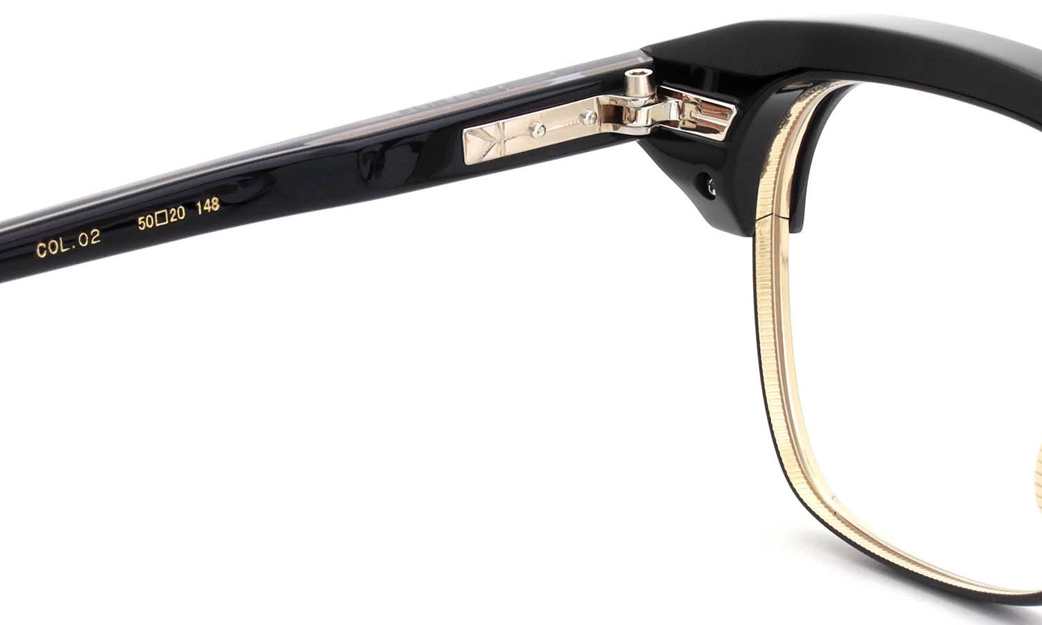 YUICHI TOYAMA:5 メガネ通販 FORT GREENE Col.02 Black / Matt black + White gold