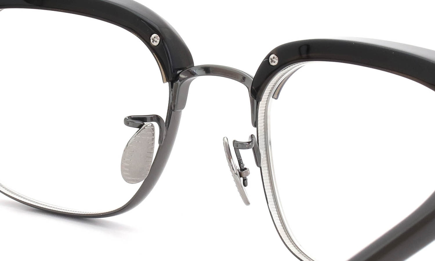 YUICHI TOYAMA:5 メガネ通販 FORT GREENE Col.04 Khaki brown / Metal gray + Silver