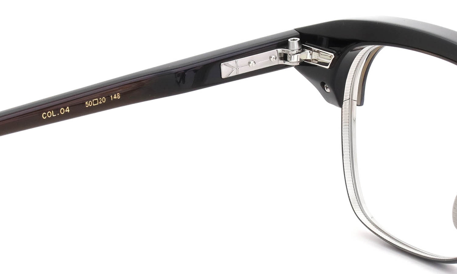 YUICHI TOYAMA:5 メガネ通販 FORT GREENE Col.04 Khaki brown / Metal gray + Silver