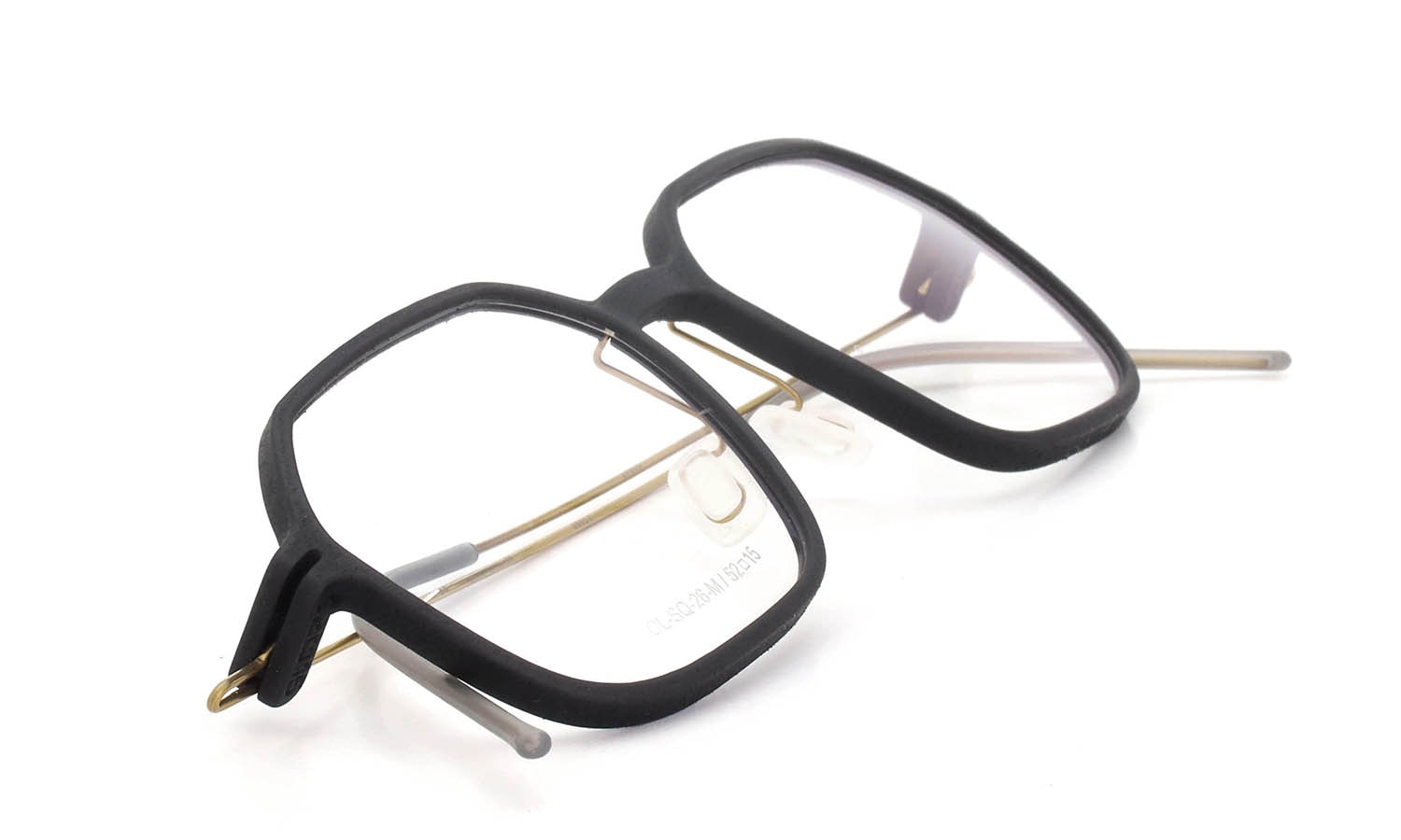 Annu メガネ通販 Square 26 M BLK-Float/Gold