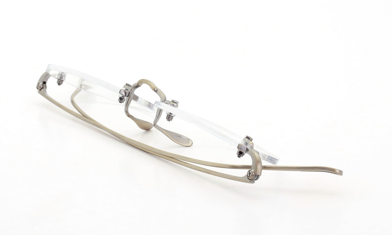 ayame リムレスメガネ通販 3PIECE-O col.AG