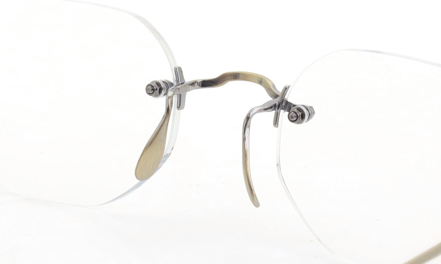 ayame リムレスメガネ通販 3PIECE-O col.AG