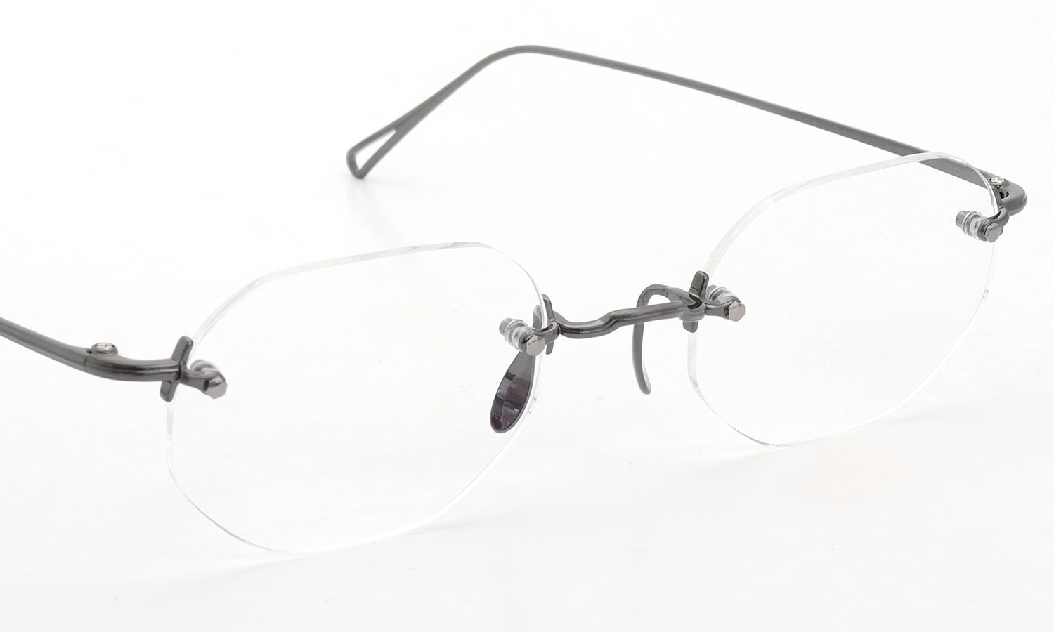 ayame リムレスメガネ通販 3PIECE-0 col.CR