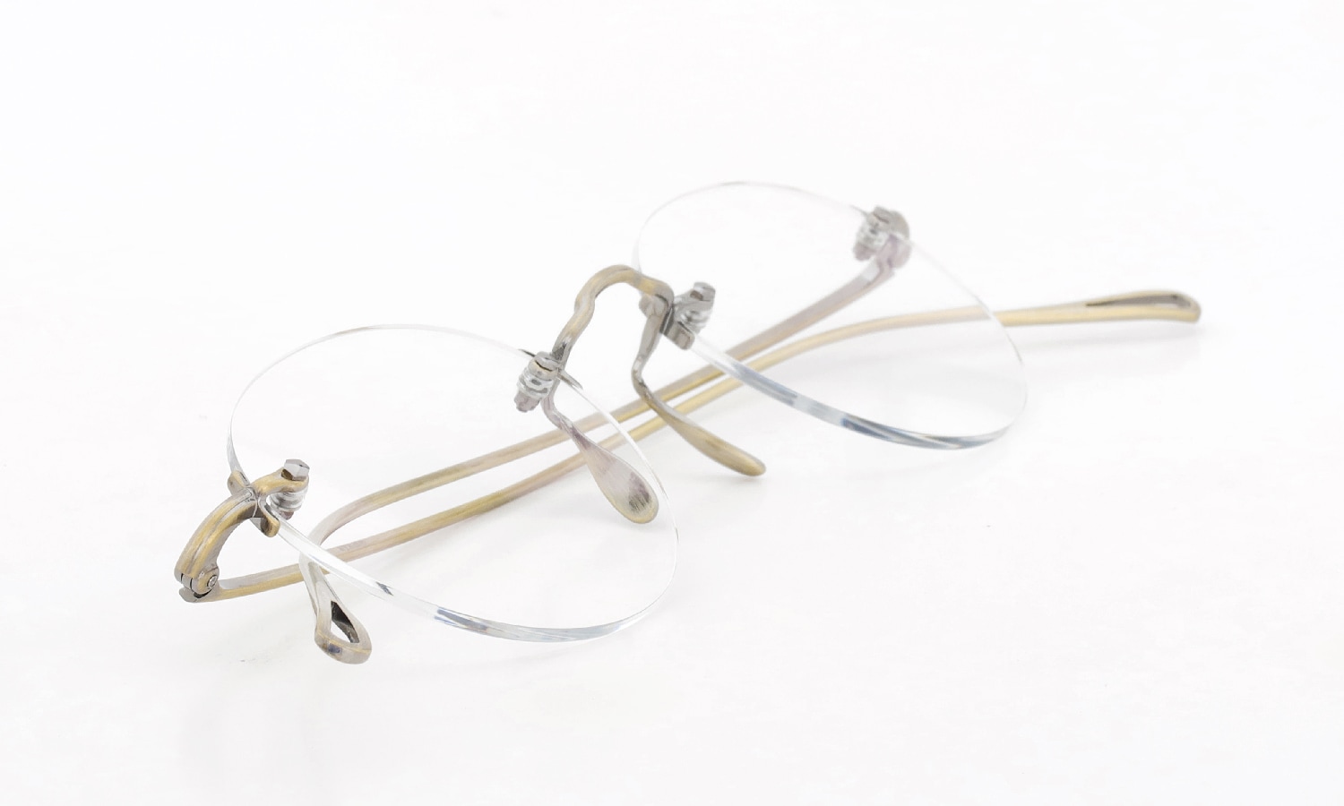 ayame リムレスメガネ通販 3PIECE col.AG