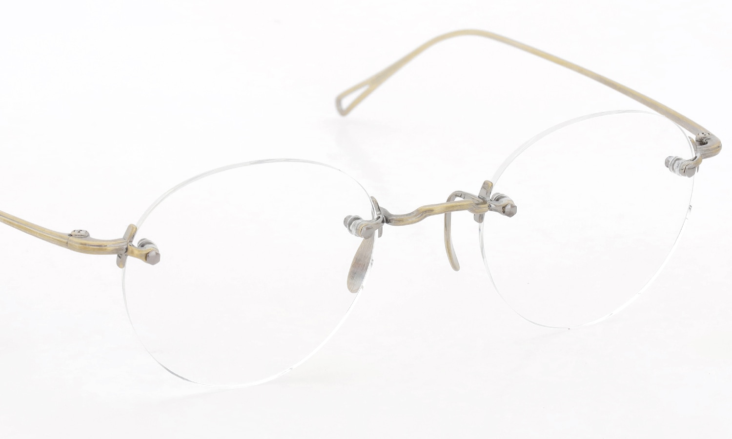 ayame リムレスメガネ通販 3PIECE col.AG