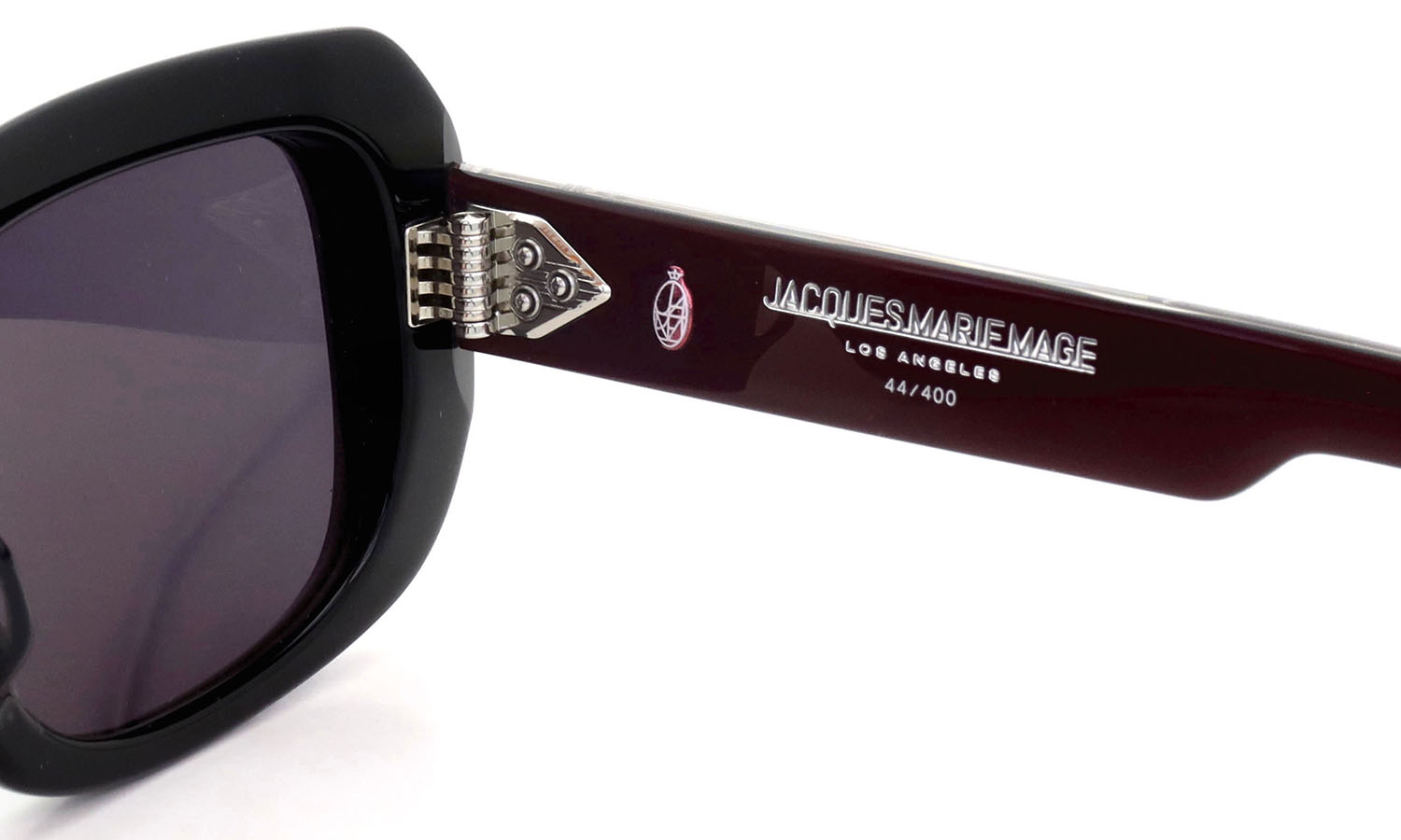 JACQUESMARIEMAGE サングラス ALDO col.Bloodstone /Jet JMMLD-6P 右ヒンジ裏側と右テンプル